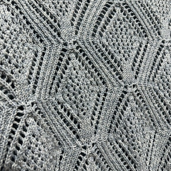 Old Navy Women's Light Blue Knit Sweater Boxy Cropped Top Shirt Sz S Loose Knit - Picture 6 of 6